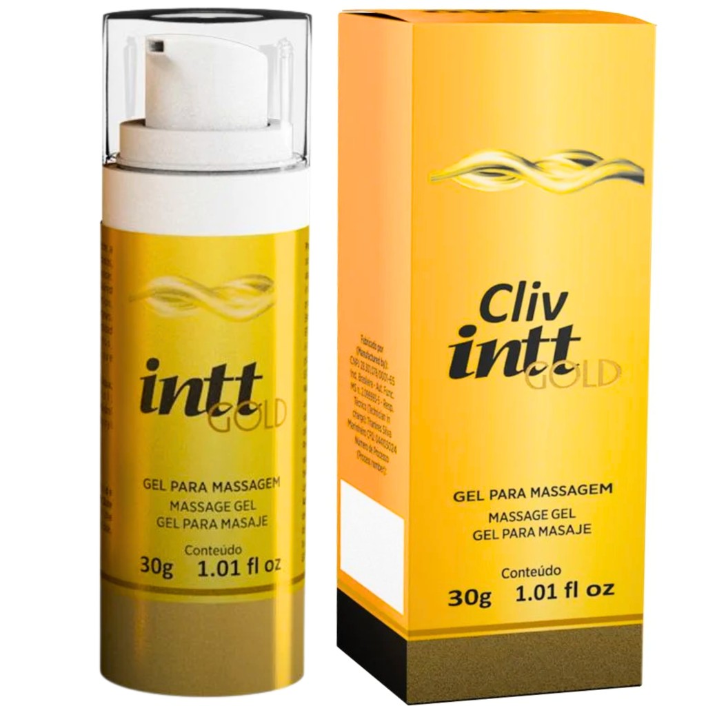 Gel Lubrificante Anal Extra Forte Cliv Intt Gold 30G Uso Unissex
