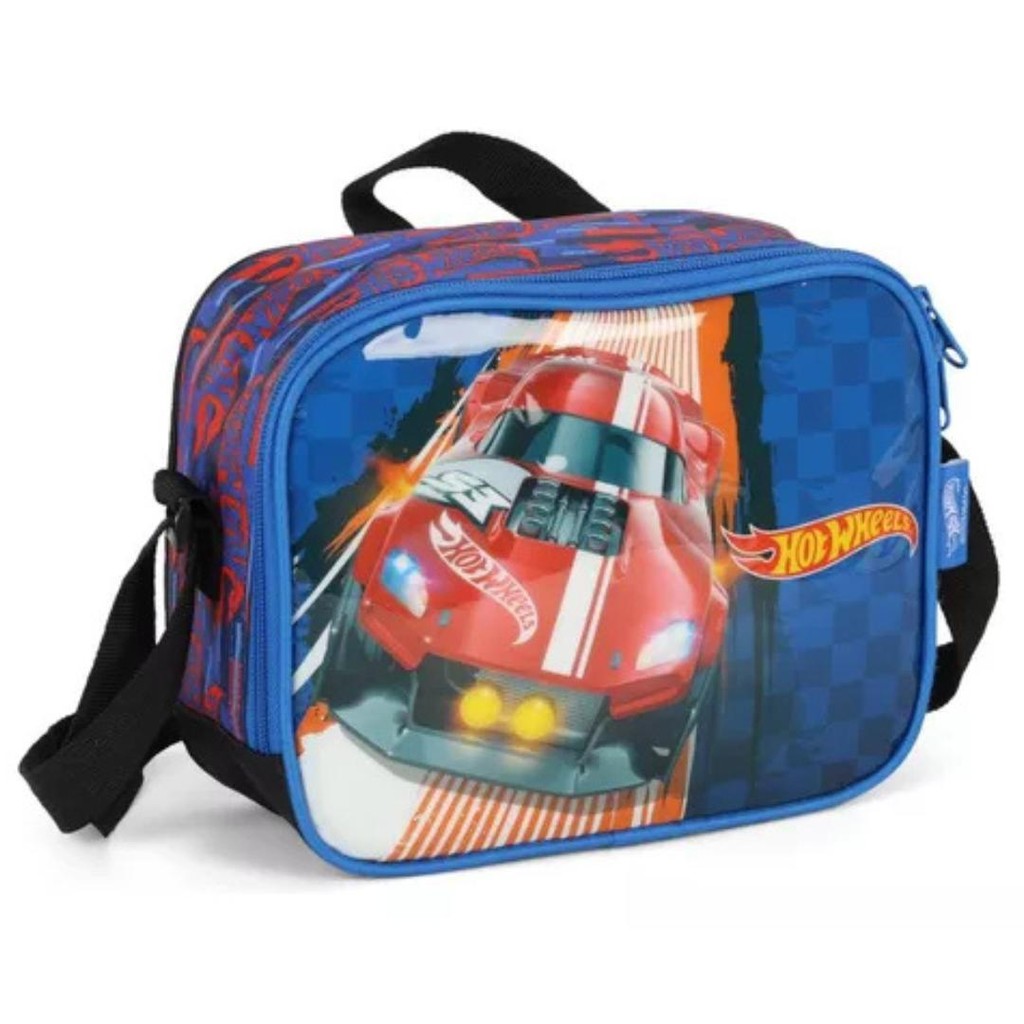 LANCHEIRA INFANTIL HOT WHEELS AZUL PRETO Shopee Brasil