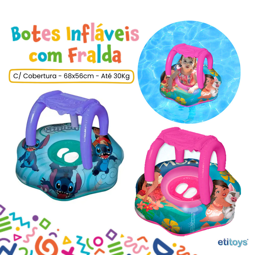 Boia Bote Circular Infl Vel Fralda E Cobertura Etitoys Cm At