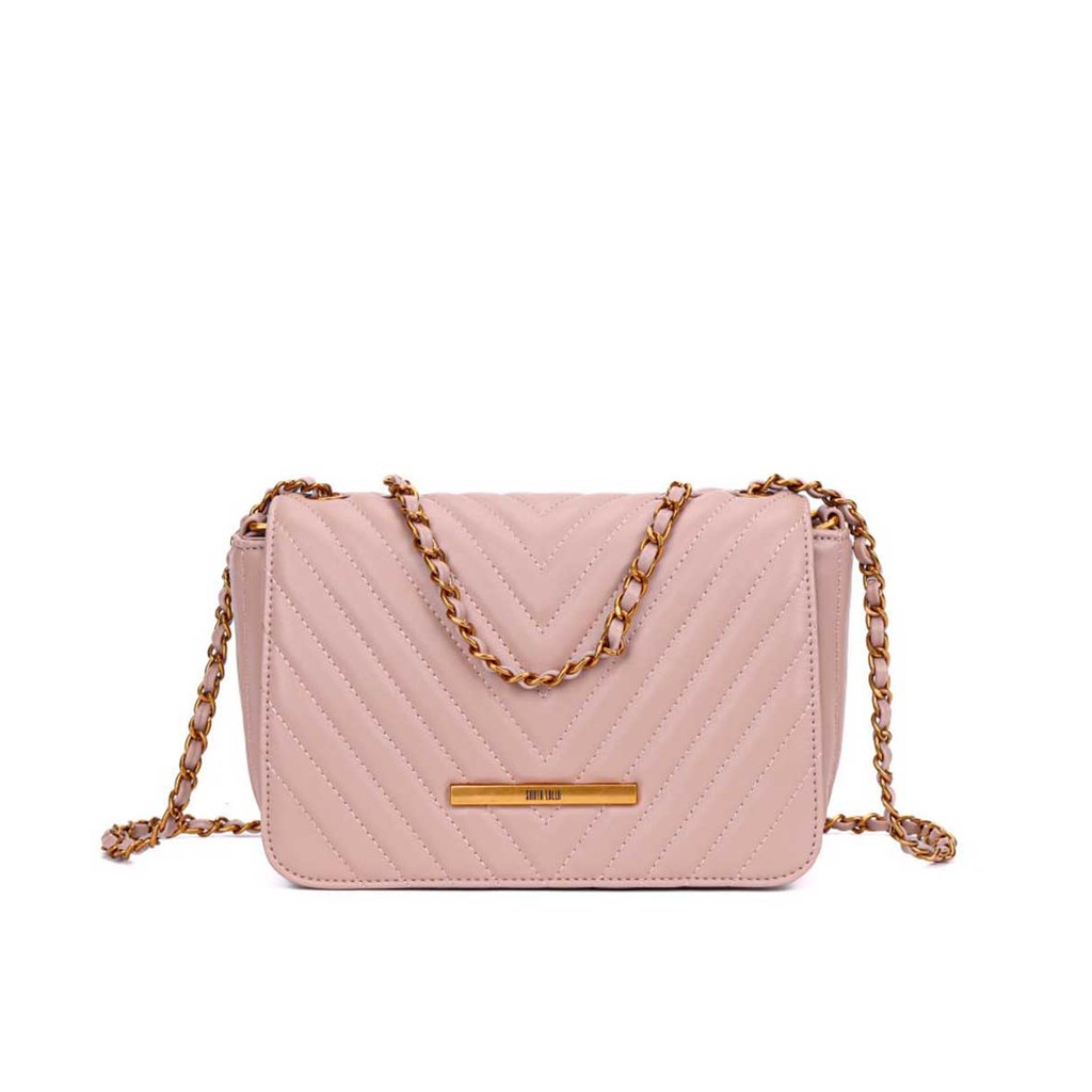 Bolsa Santa Lolla Nude Rosado Matelass Correntes Shopee Brasil