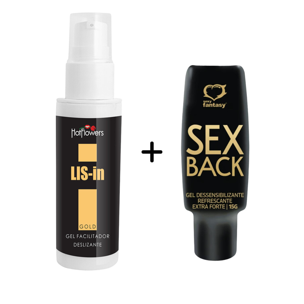 Kit Premiado Sexo Anal Gel LIS IN Extra Forte E Gel Sex Back Extra