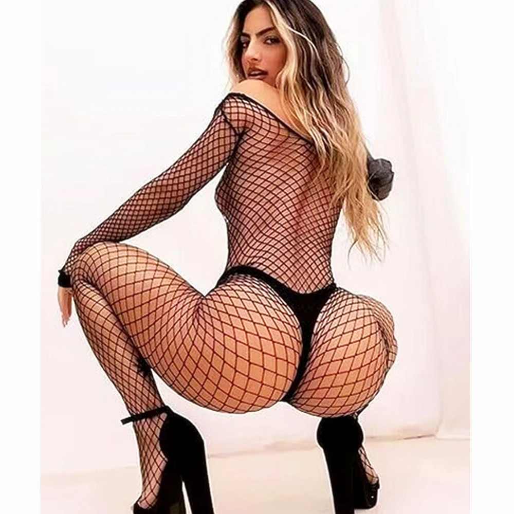 Sexy Fishnet Bodystockings Feminino Lingerie Er Tica Bodysuit Roupas De