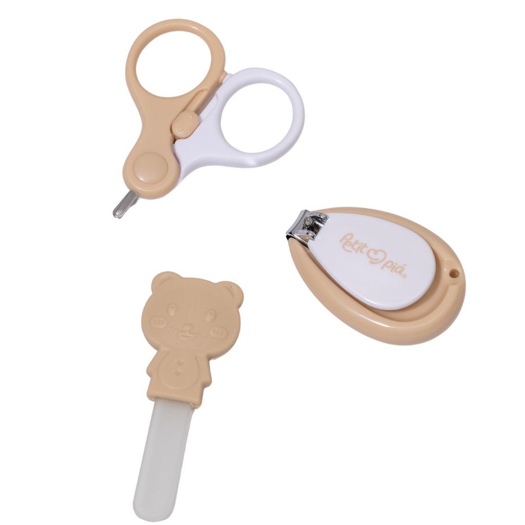 Kit de Cuidados Higiene Bebê 3 Peças Nude Petit Piá Shopee Brasil