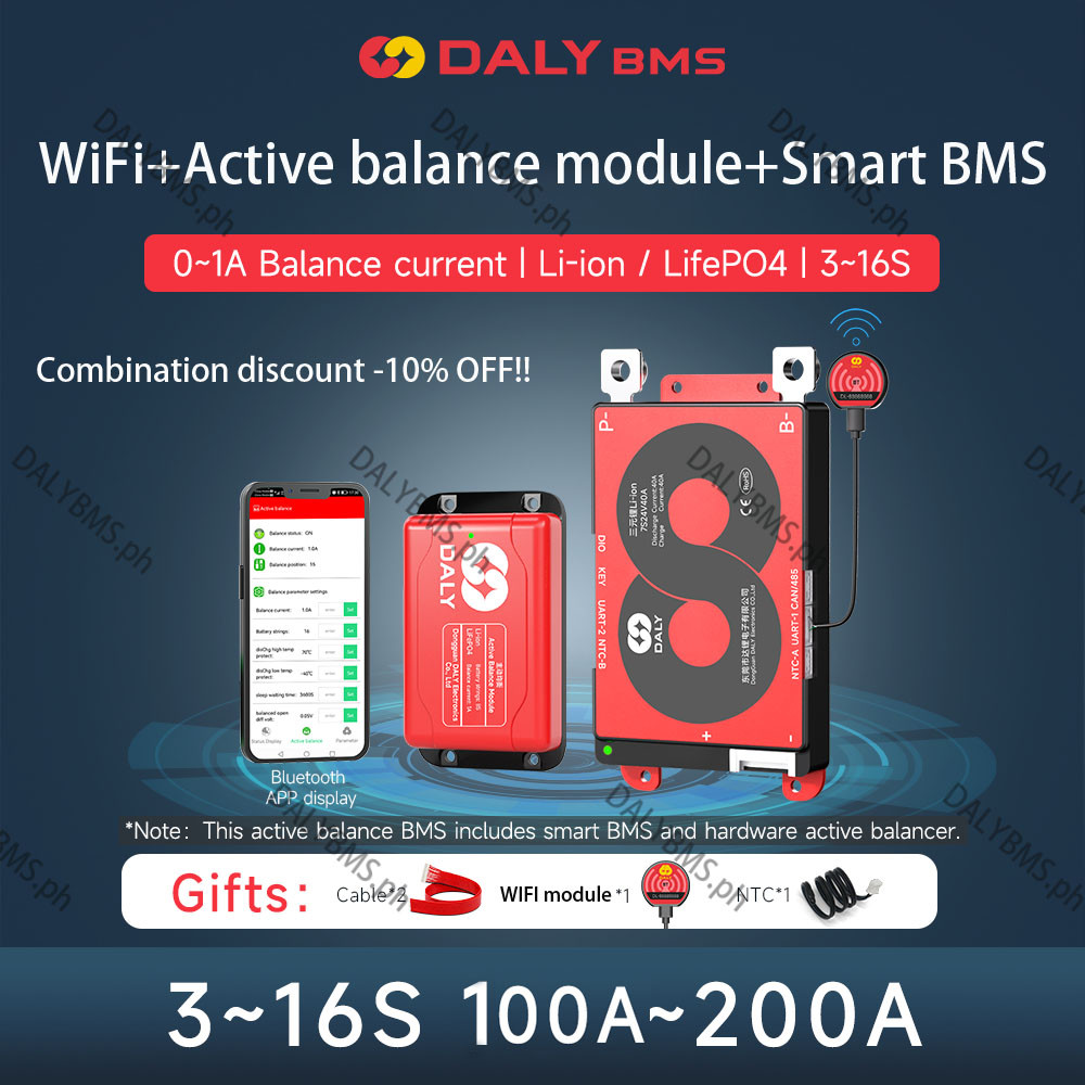 DALY Smart BMS 1A Hardware Balanceador Ativo Lifepo4 Bateria De Íon