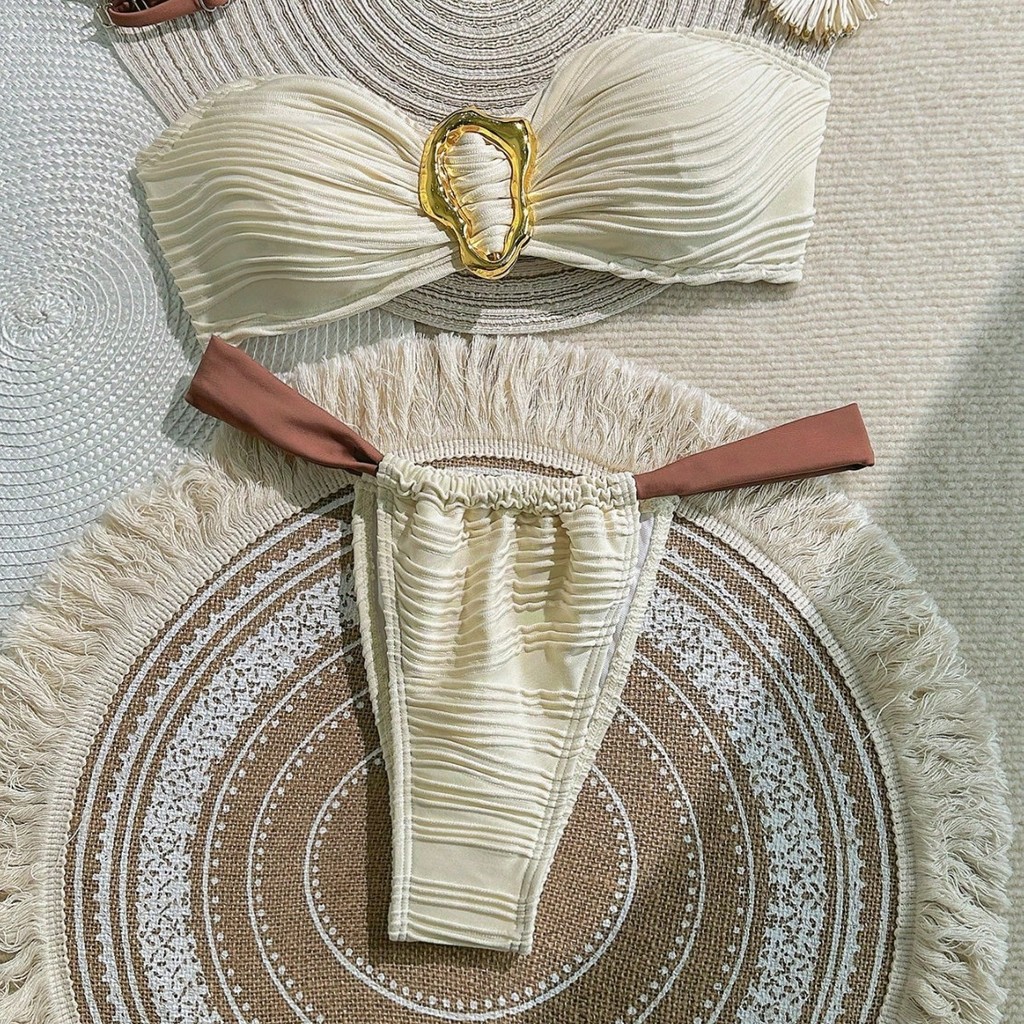 Novo Tubo De Tecido Especial Superior Simples Split Bikini Praia