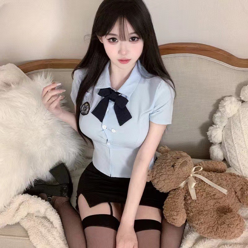 Lingerie Sexy Mohe Traje Profissional de Polícia Feminina Uniforme