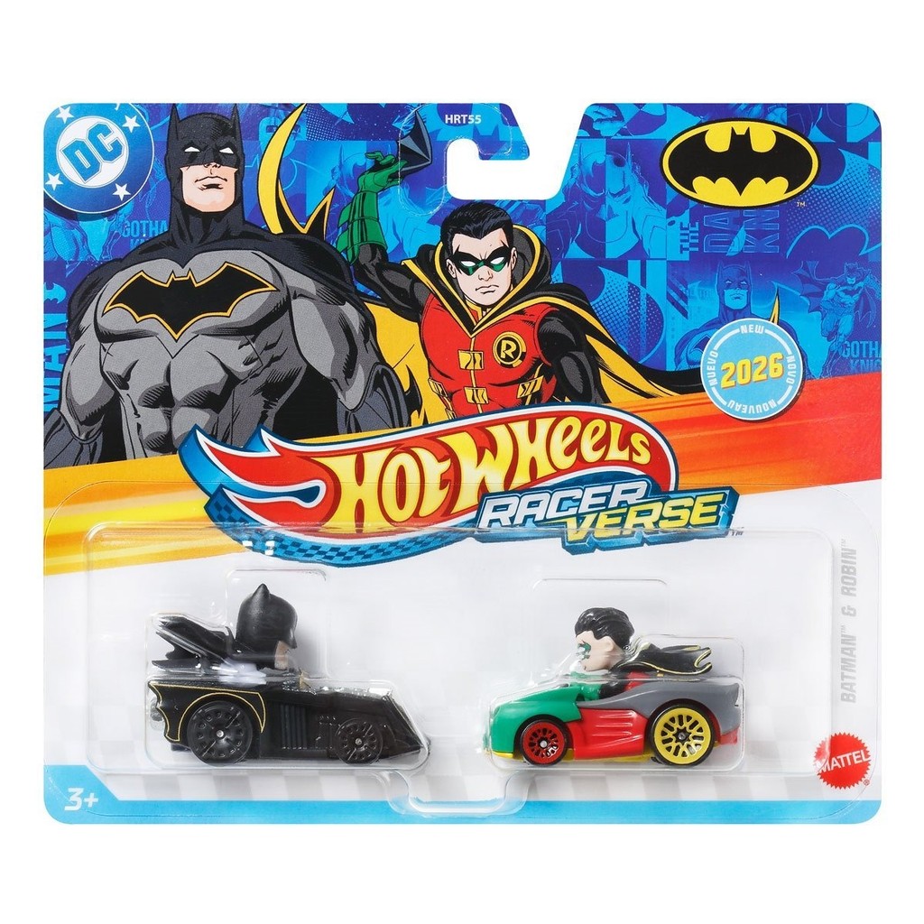 Pack C Hot Wheels RacerVerse Batman E Robin DC Comics