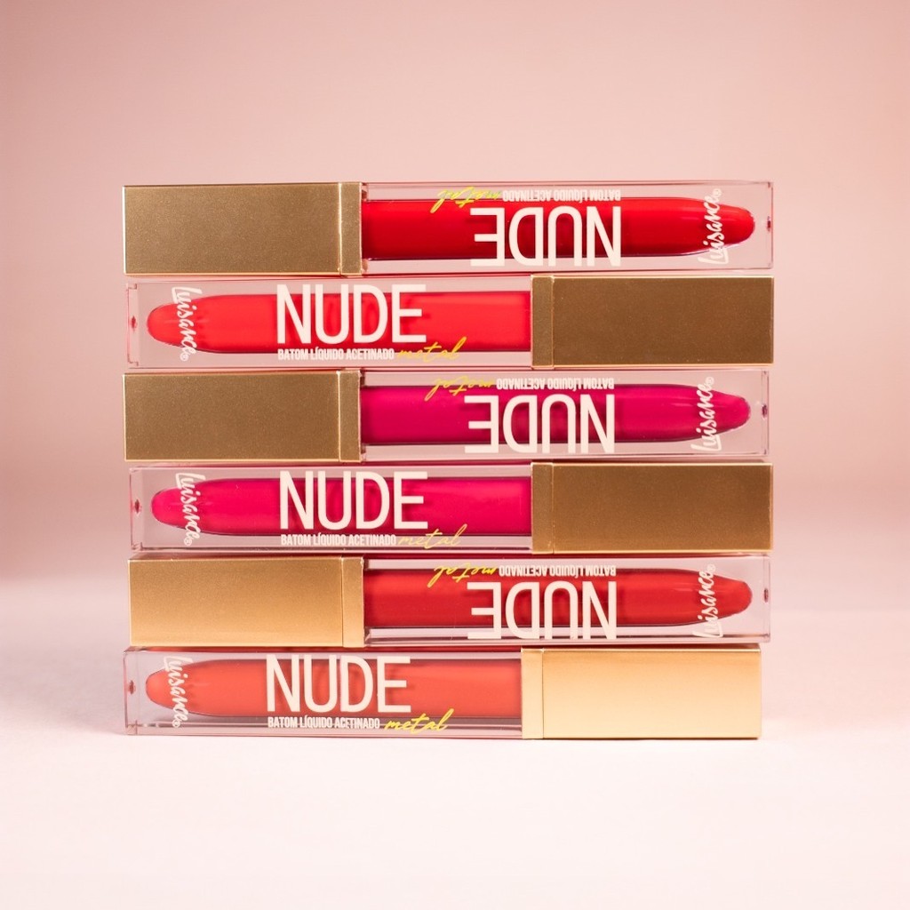 Batom Nude Metal Líquido Acetinado Luisance Shopee Brasil