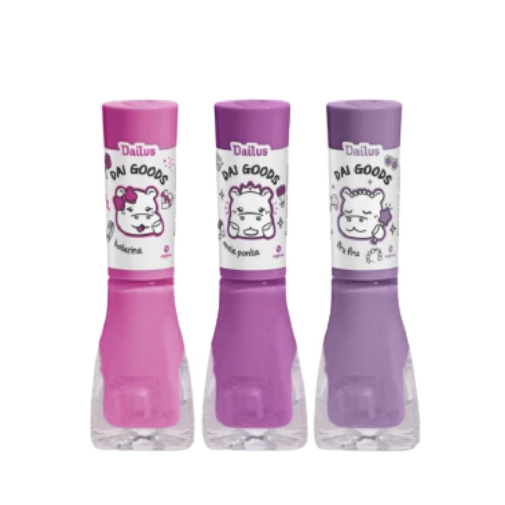 Kit Esmalte Dailus Dai Goods Aula De Ballet Cores Rosadas Nude