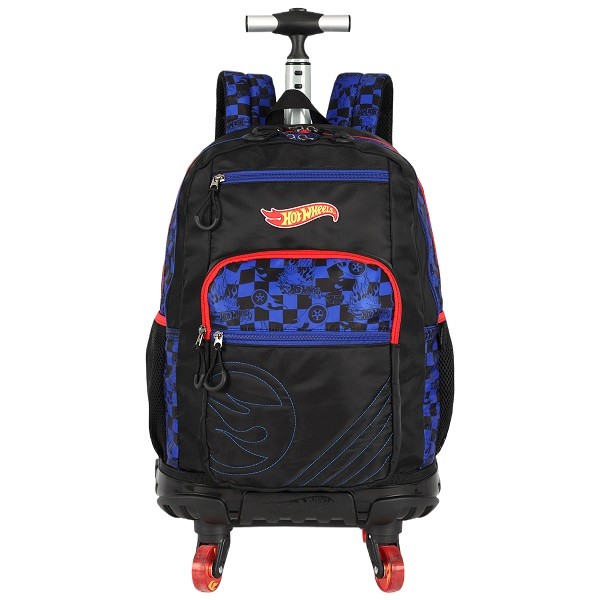 Mochila Escolar De Rodinhas Hot Wheels Preto Luxcel Shopee Brasil