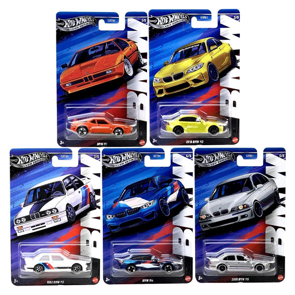 Kit 5 5 Hot Wheels Silver Series BMW 1 64 GRT01 Shopee Brasil