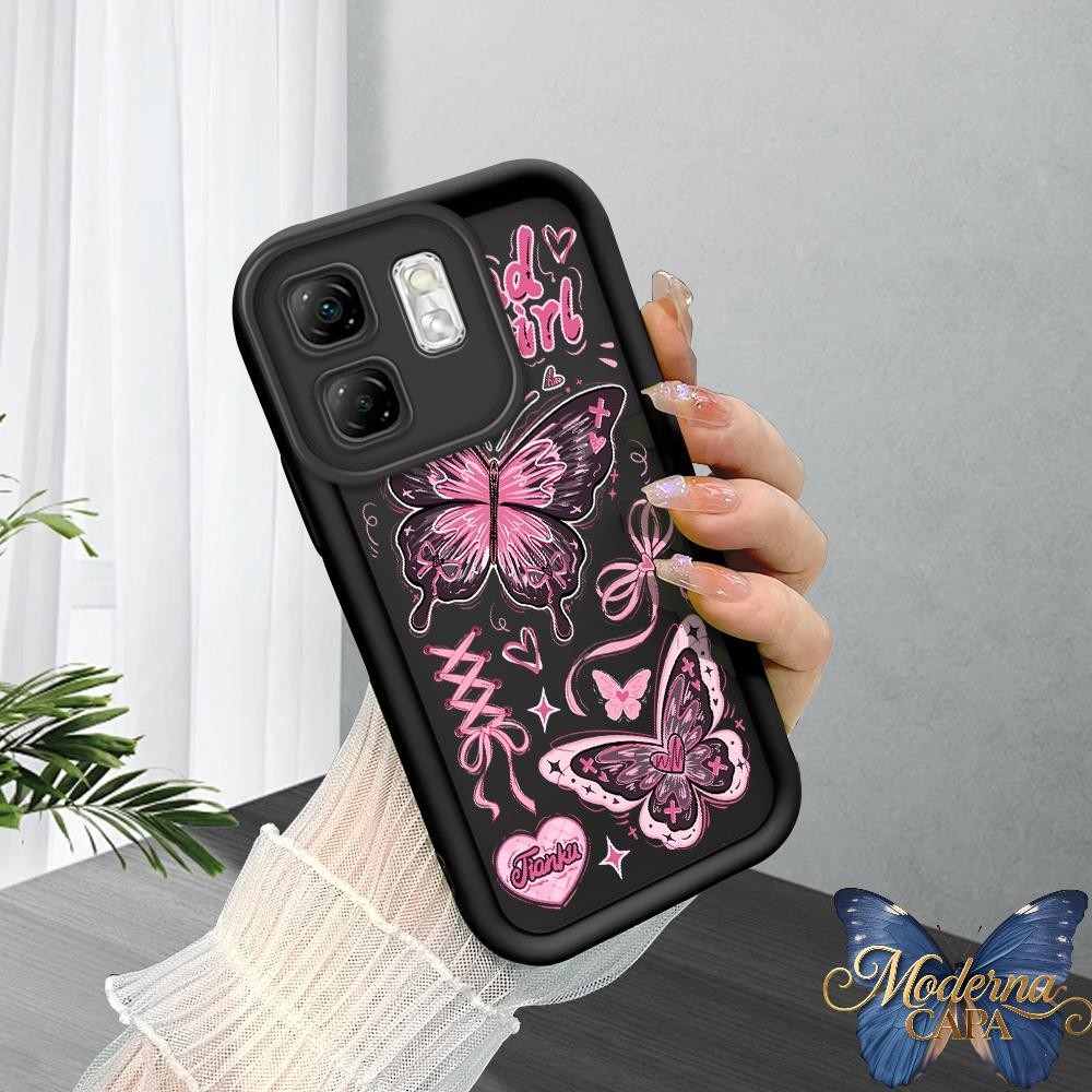 Capa Para Infinix Smart Hot I Capinha Macio Normal Preto Silicone