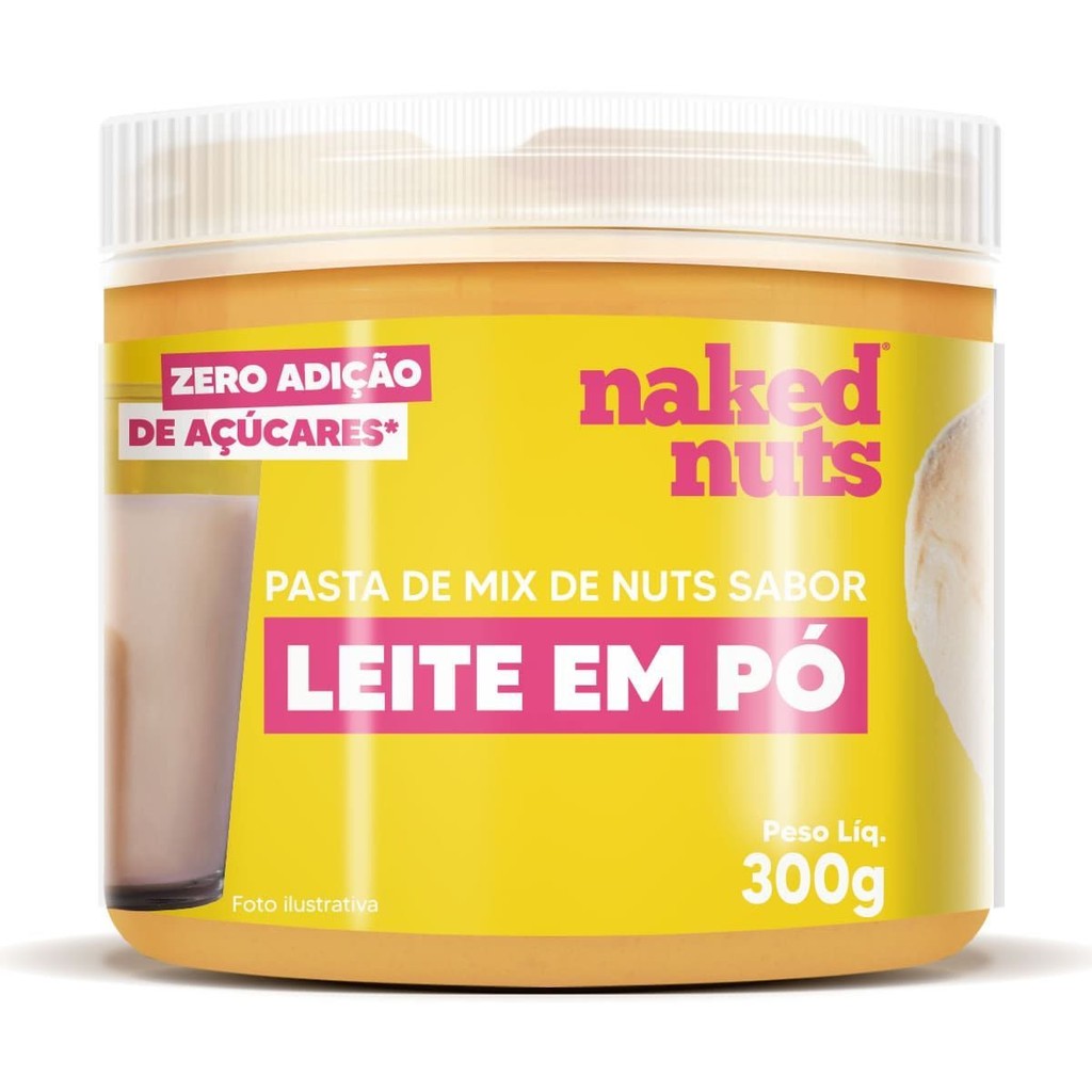 Pasta de Mix de Nuts 300g Leite em Pó Naked Nuts Shopee Brasil
