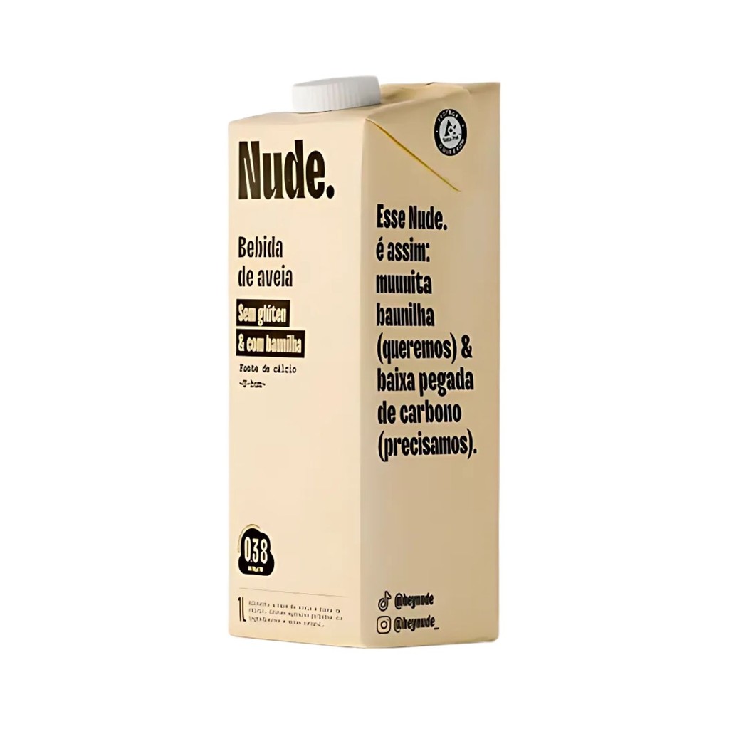 Leite Vegetal Bebida De Aveia Sabor Baunilha Nude L Shopee Brasil