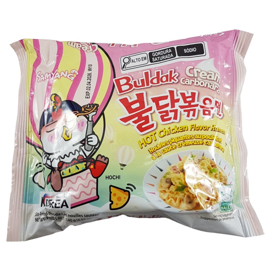 Lamen Coreano Frango Picante Creme Carbonara Hot Chicken Ramen Shopee