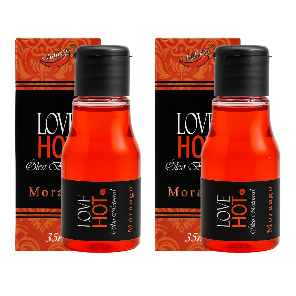 Kit Óleo Lubrificante Íntimo Beijável Love Hot Ice Chillies 35ml