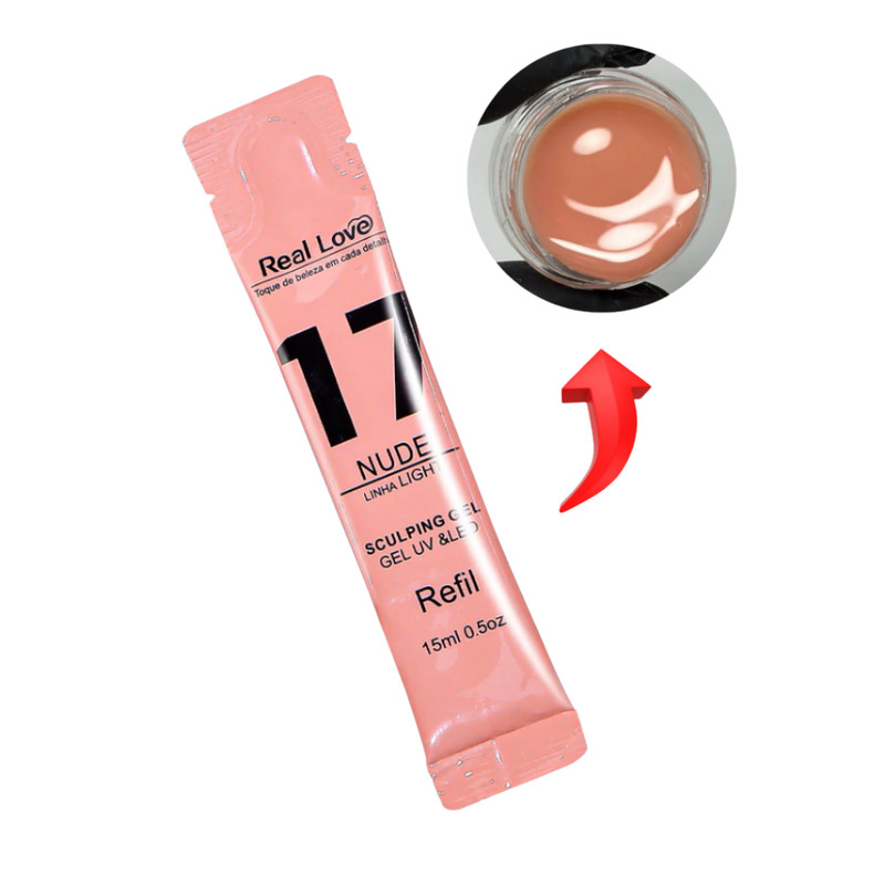 Gel Alongamento De Unha 17 Nude Uv Led Refil Real Love 15g Shopee Brasil