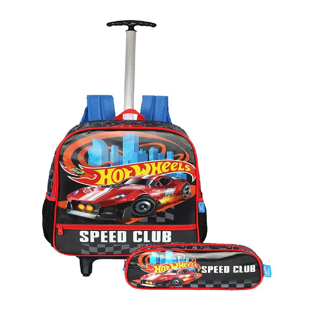 Kit Mochila Hot Wheels Meninos Estojo Escolar Rodinhas Nova Shopee Brasil