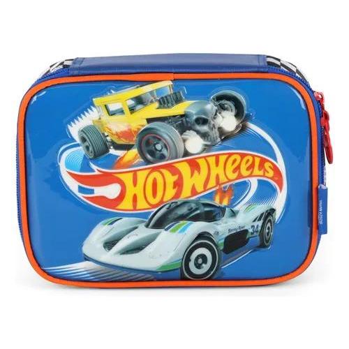 Estojo Escolar Pens Hot Wheels Azul Luxcel Shopee Brasil