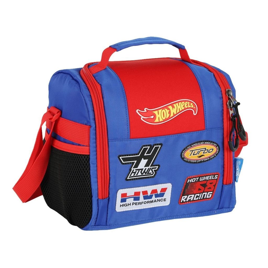 Lancheira Infantil Escolar Hot Wheels Oficial Azul Luxcel Shopee Brasil