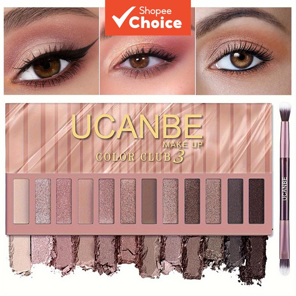 UCANBE Paleta De Sombras Naked 12 Cores Nude Matte Shimmer