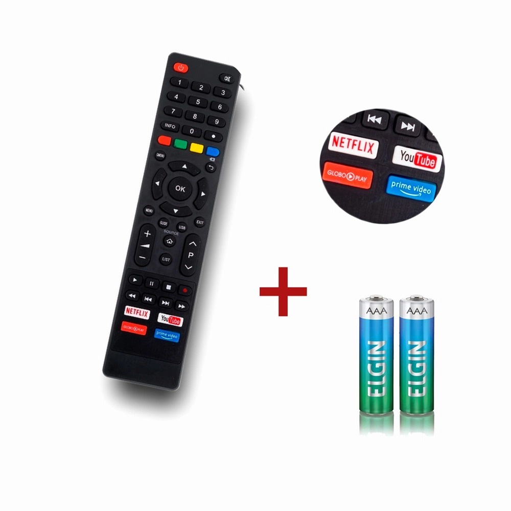 Controle Remoto Smart 4K Philco Netflix Globo Play Youtube Shopee Brasil