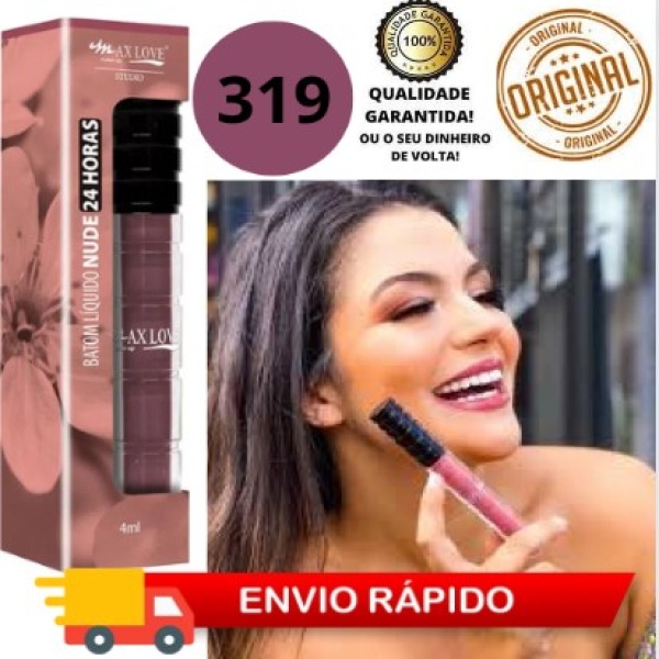 Batom Líquido Nude 24 Horas Max Love cor 319 Shopee Brasil