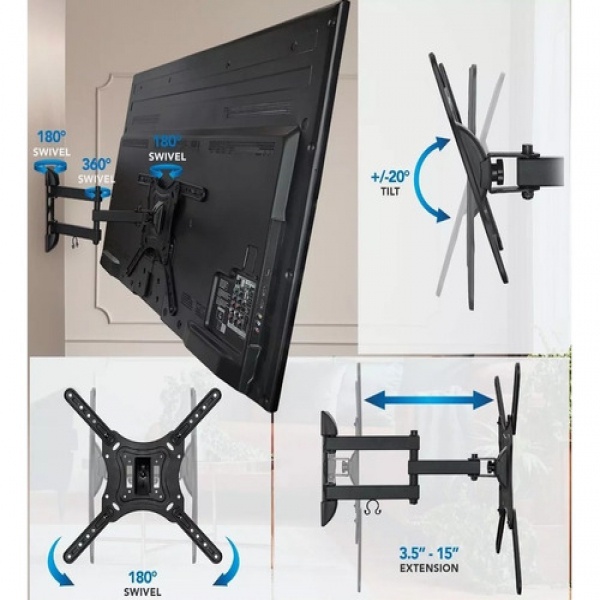 Suporte Para Tv Tri articulado Lcd Led 32 40 42 47 50 55 Reforçado