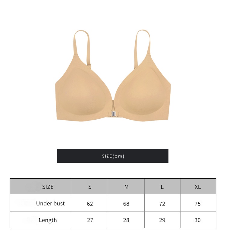Botão Frontal Soutien Ladies Seamless Plus Tamanho Lingerie Sexy Bra