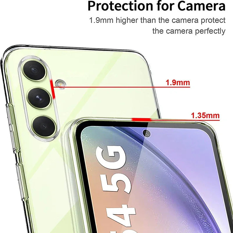 Capa Transparente De Silicone Ultrafina Para Samsung Galaxy A15 A14 A25