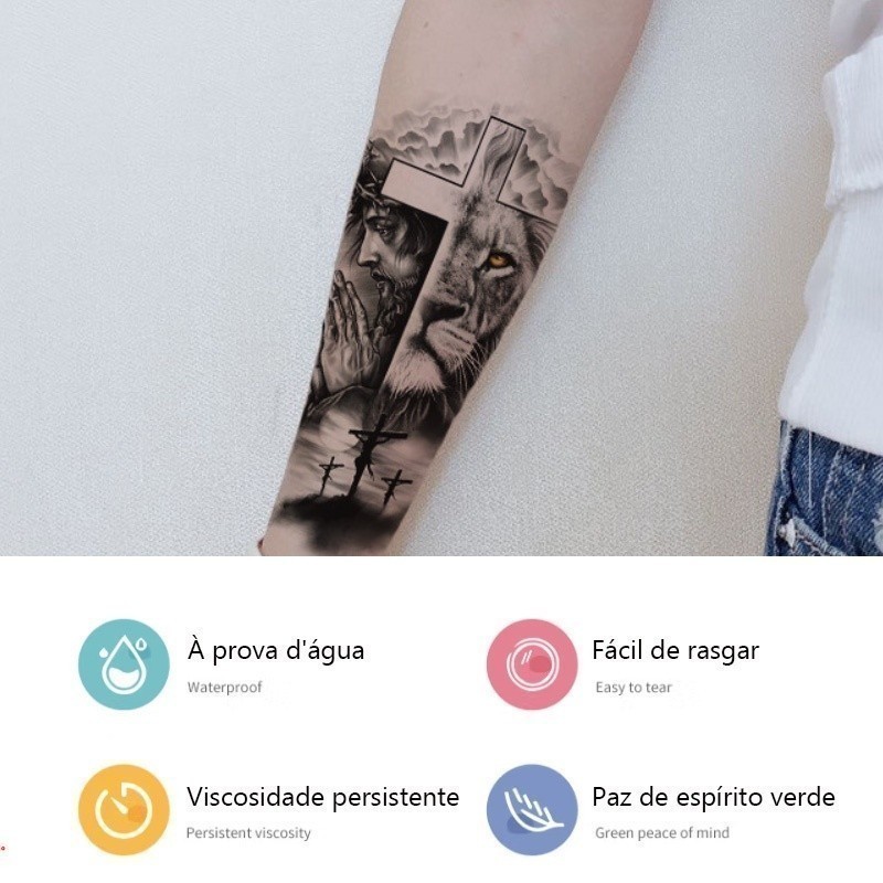 Etiqueta De Tatuagem Tempor Ria Imperme Vel Shopee Brasil