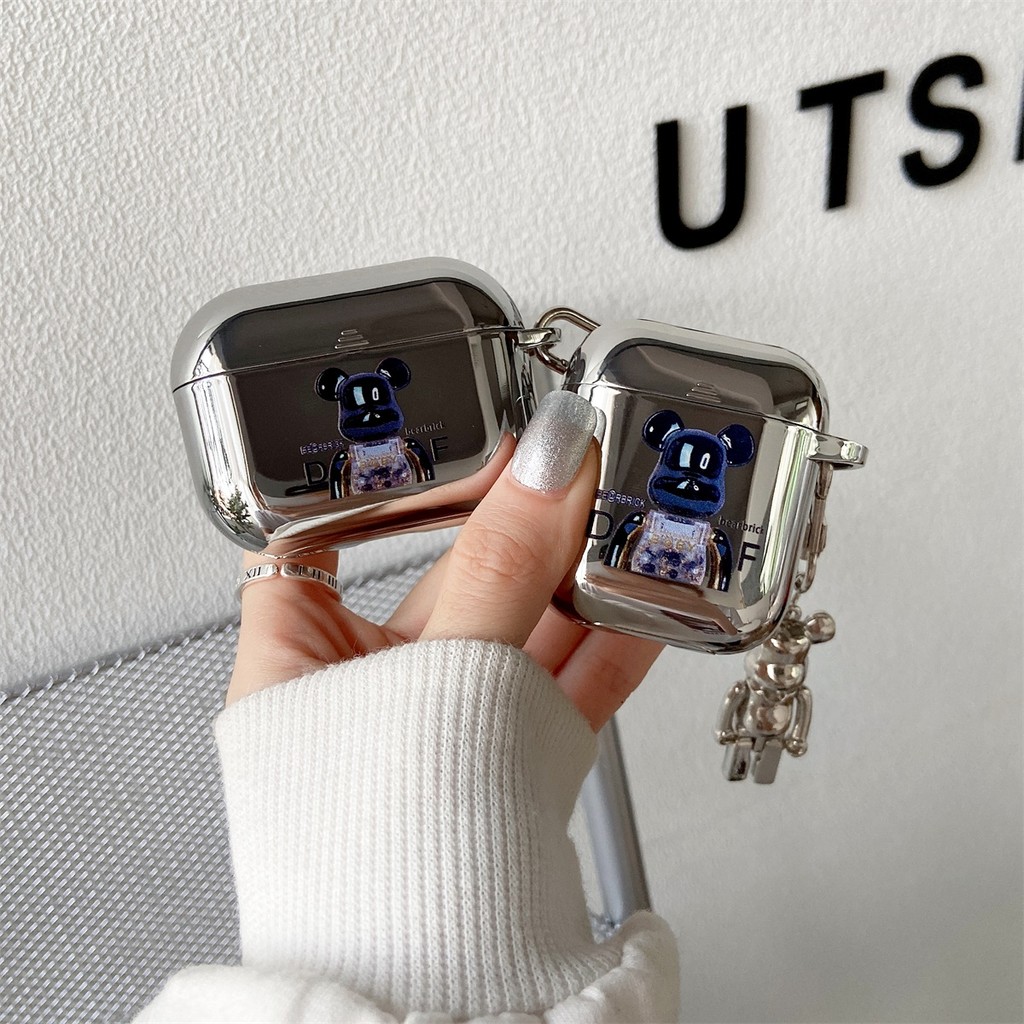 Capa De Tpu Macia Galvanizada Espelho De Urso Compat Vel Airpods