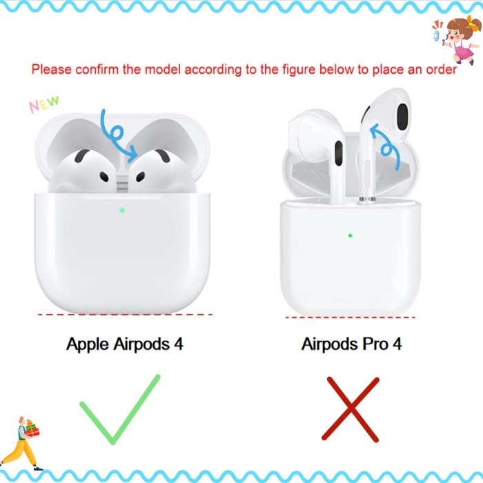 Capa Para Airpods Criativa De Desenho Animado De Silicone Macio