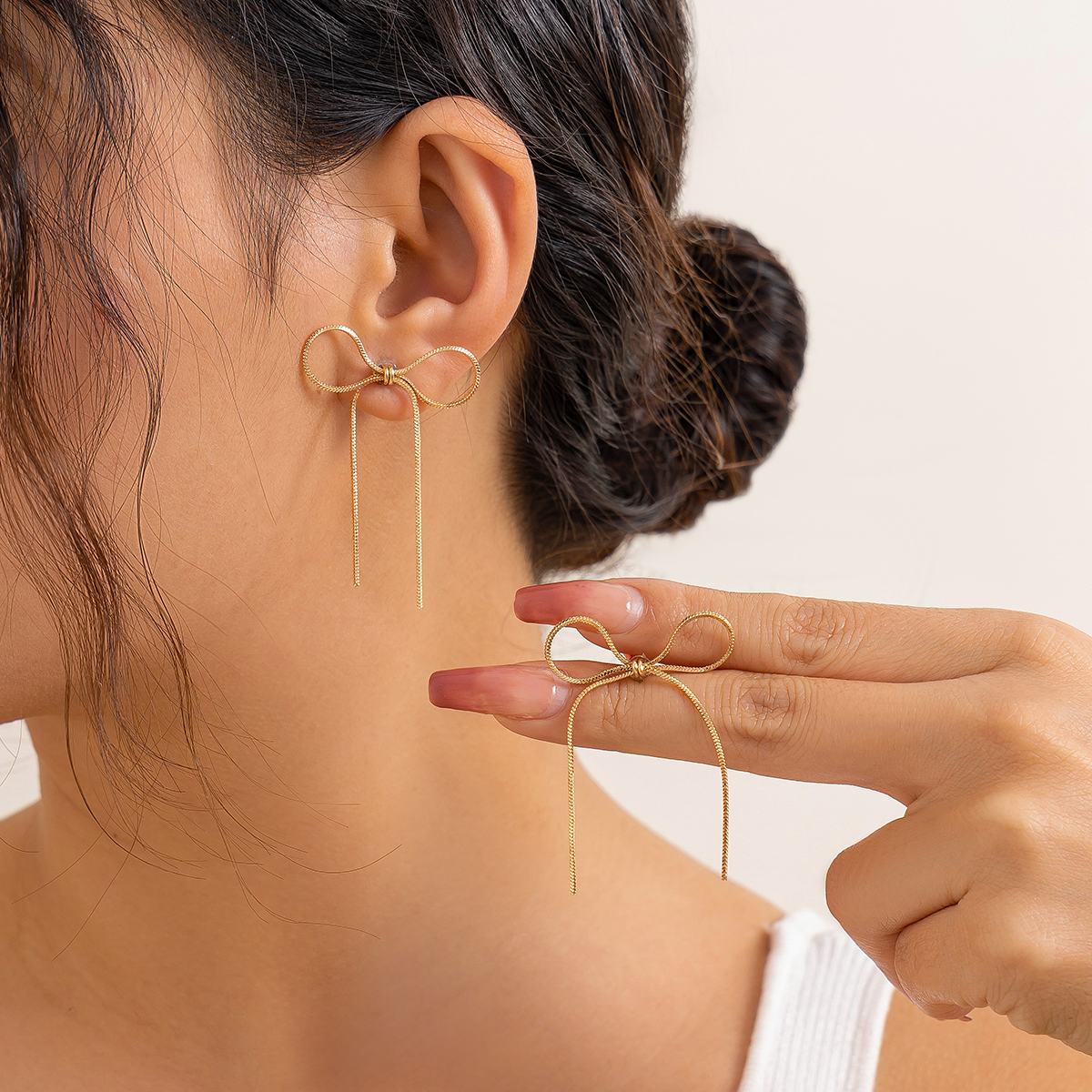 Brincos De N Fofo De Cadeia Para Mulheres Da Moda Coreana Acess Rios