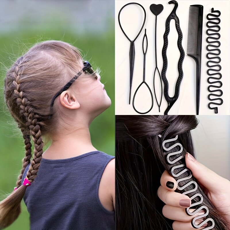 Lazy Hair Tie Tie Simple Styling Tool Conjunto de seis peças Pull