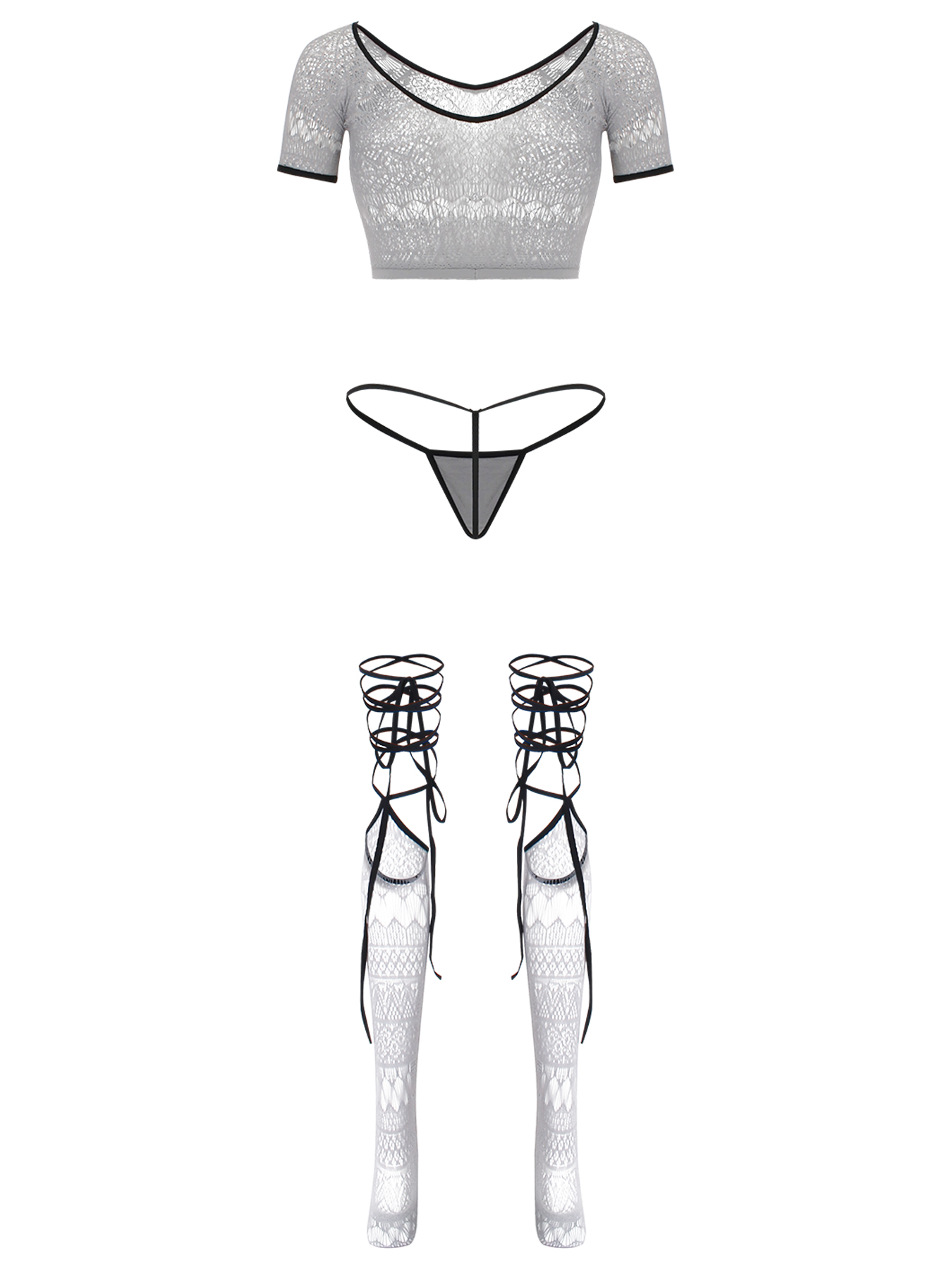Estilo Europeu Americano Três Peças de Lingerie Sexy Lingerie Sexy
