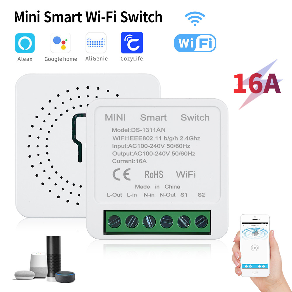 MiNi WiFi Smart Switch Cozylife App Controle Remoto Timer Home Melhoria