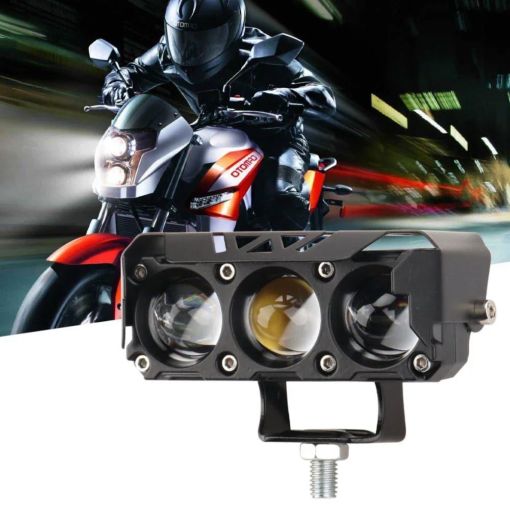 3 Lentes Super Brilhantes Led Lens Spotlight para Faróis de Motocicleta