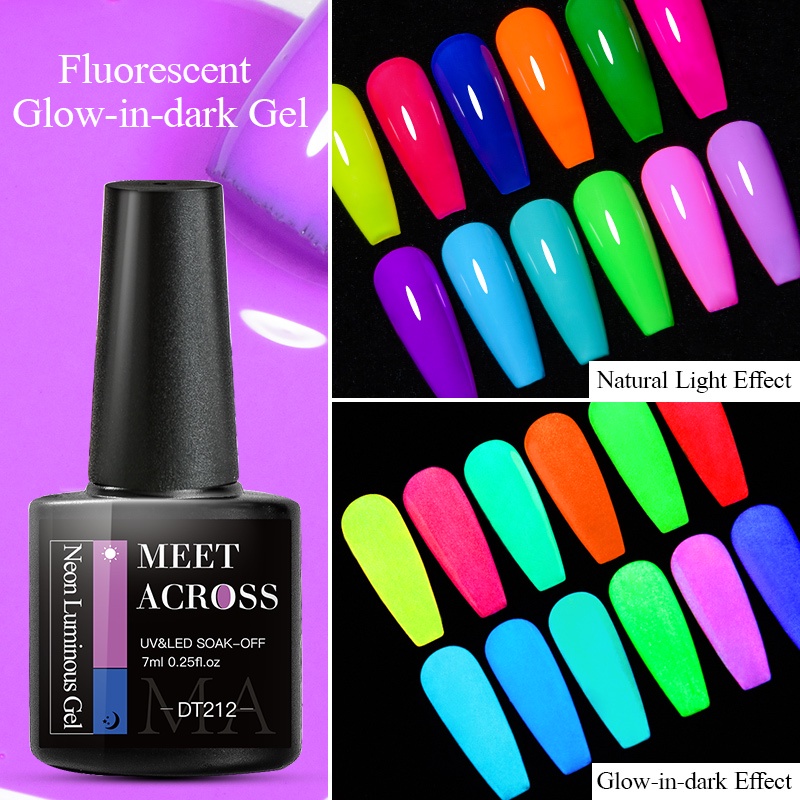 Meet Across Ml Esmalte Gel De Unhas De Neon Uv Led De Verniz Luminoso