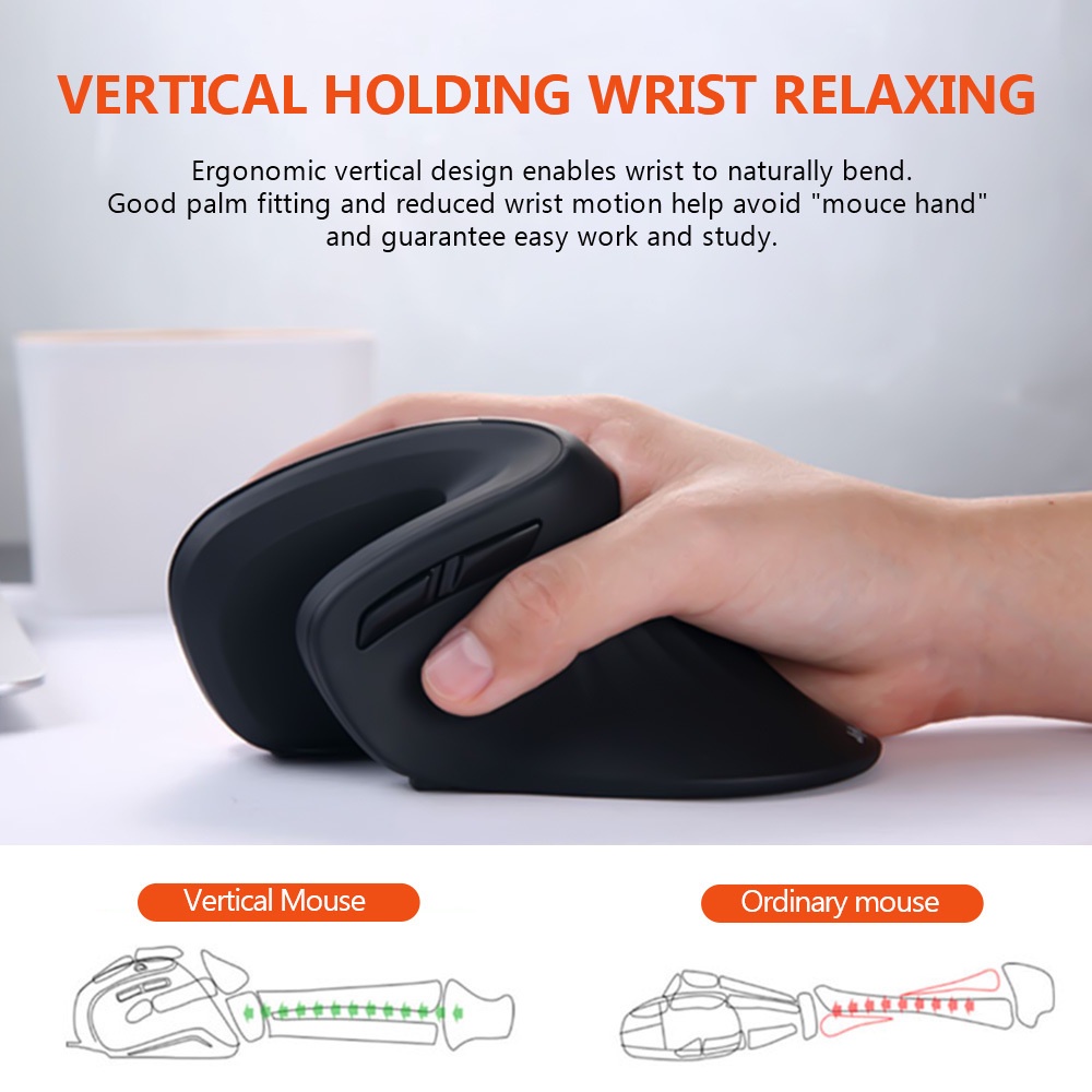 2.4 G Hz Rato sem fio vertical  mouse com fio vertical sem fio recarregável mouse ergonômico mouse usb designe