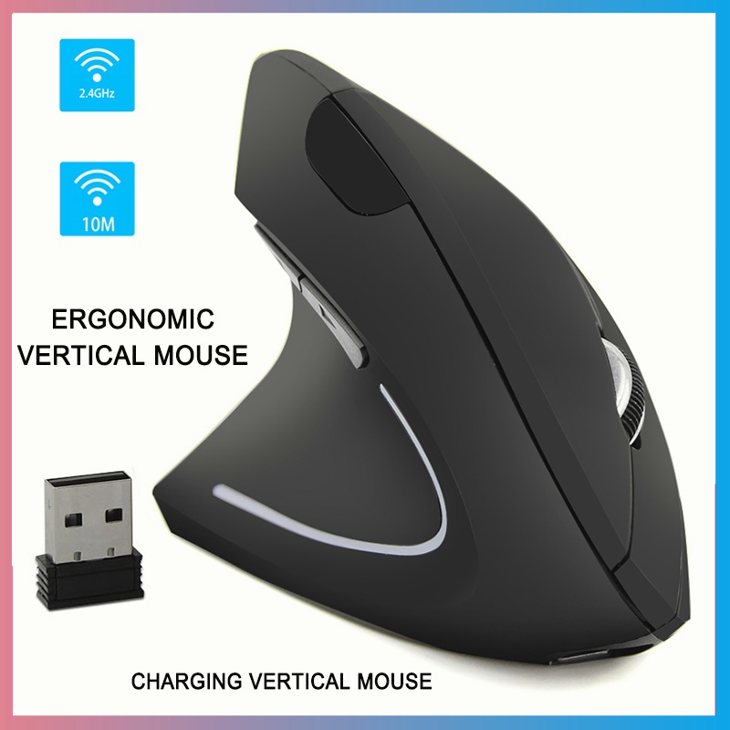 Mouse sem fio vertical de quinta geração para canhotos versão com bateria mouse mouse ergonômico mouse sem fio