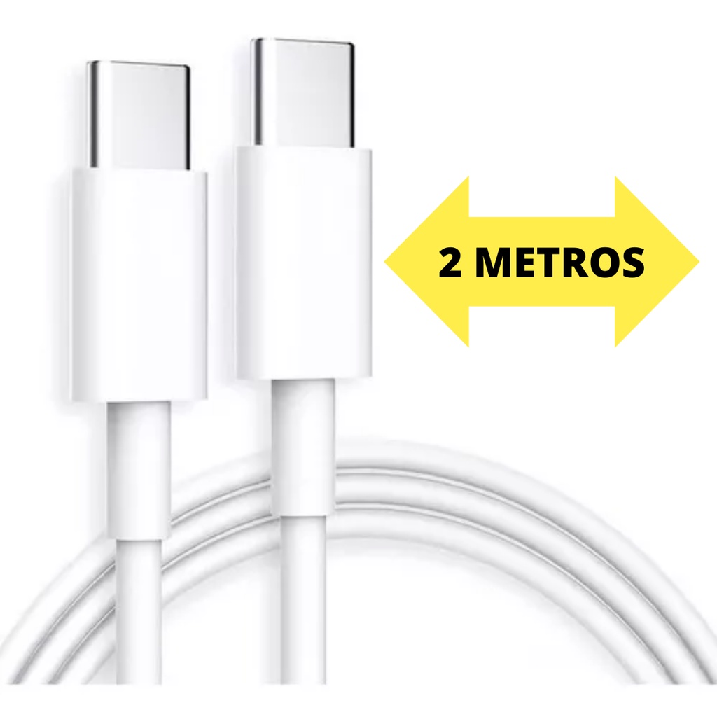 Cabo Usb TIPO C PARA TIPO C Cabo 2 METROS Duplo Usb-c A50 A51 A53 A54 A70 A71 A73 A74 Cabo USB-C USB-C