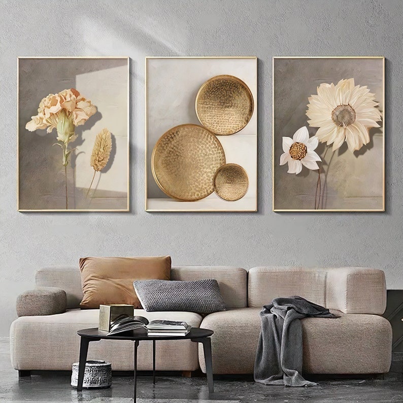Quadros Decorativos Trio Kit 3 peças Grandes 90x60 ou 60x40 mais de 50 opções de imagens Quadro decorativo Sal