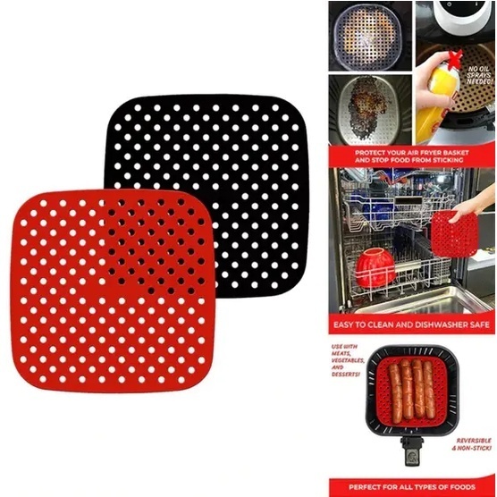 Tapete Air Fryer Anti Aderente De Silicone Para Air Fryers Tapete De Silicone Para Forrar Airfryer Fritadeira 