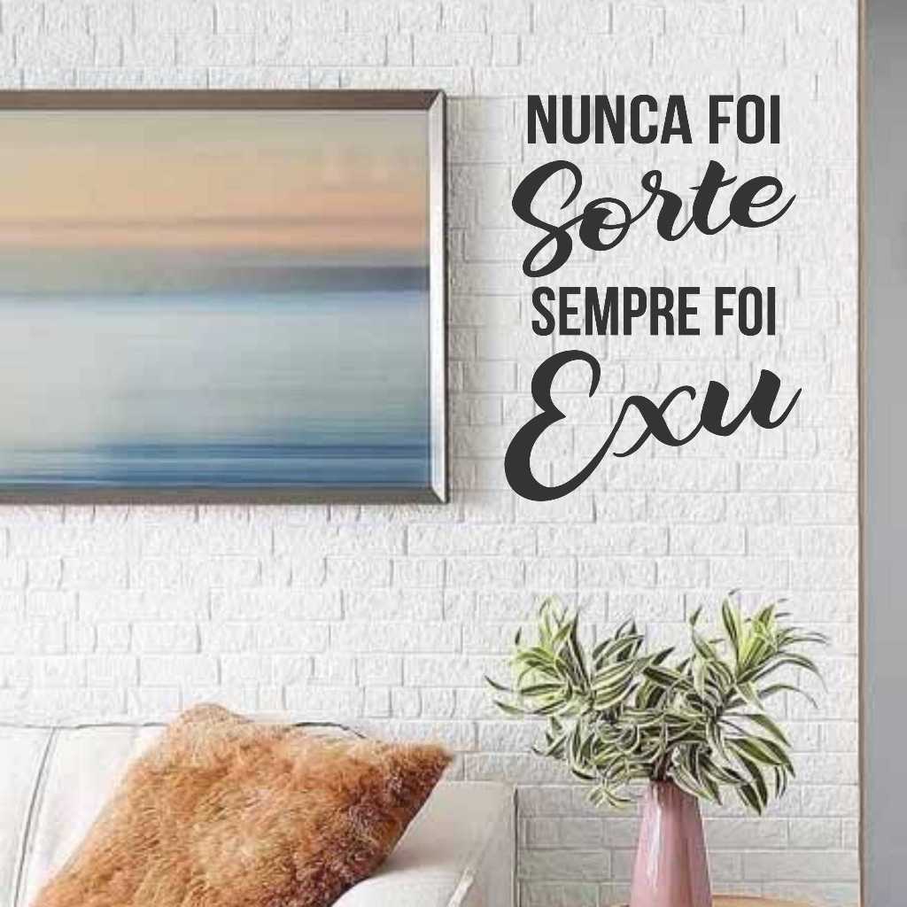Foto principal de Adesivo Recortado – Nunca Foi Sorte, Sempre Foi Exu – 25x20cm