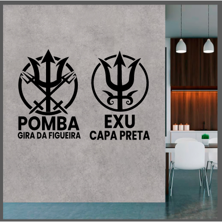 Foto principal de Adesivo Recortado – Pomba Gira da Figueira e Exu Capa Preta