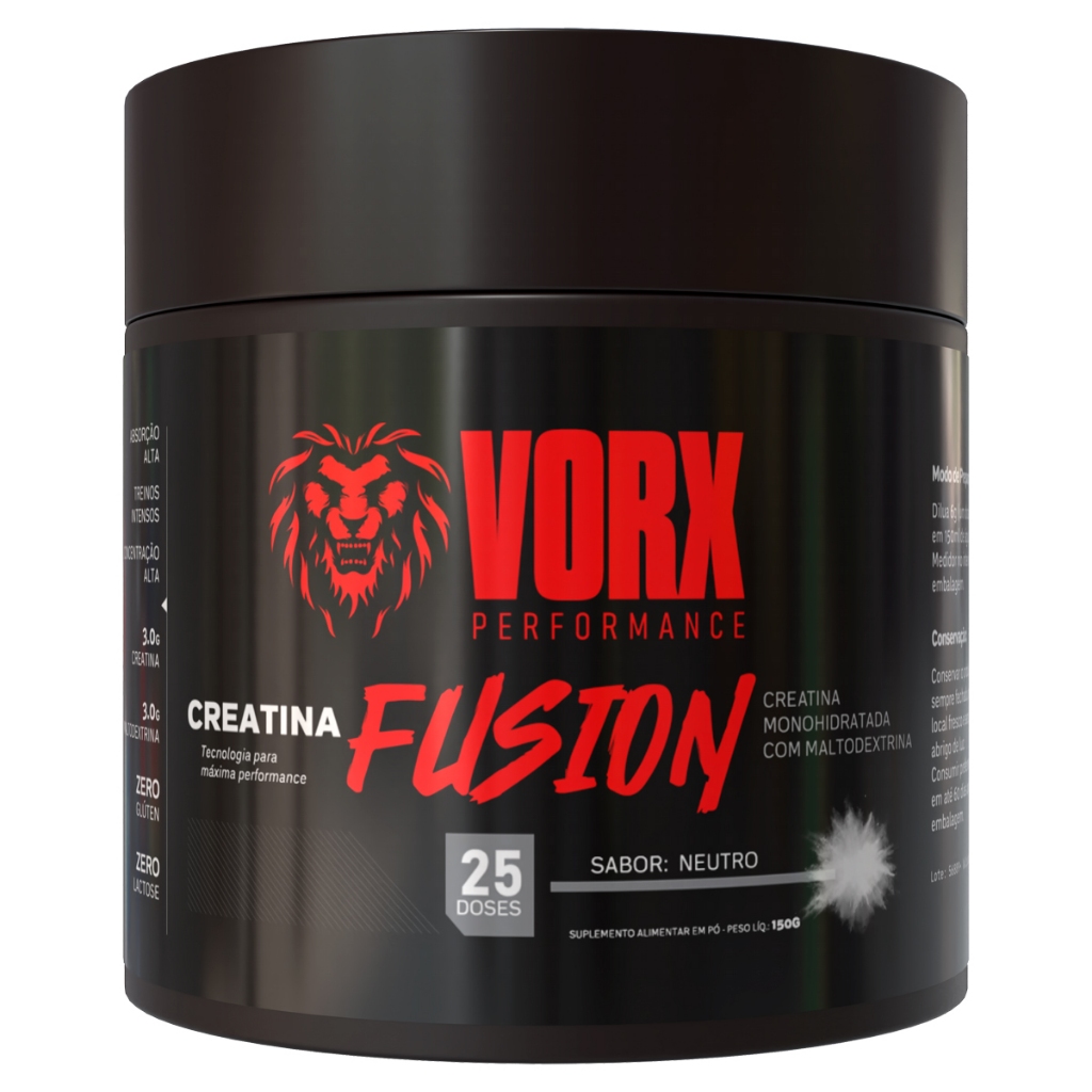 Creatina Fuse 150g Vorx - Creatina Monohidratada - Creatine com sabor - Creatina barata