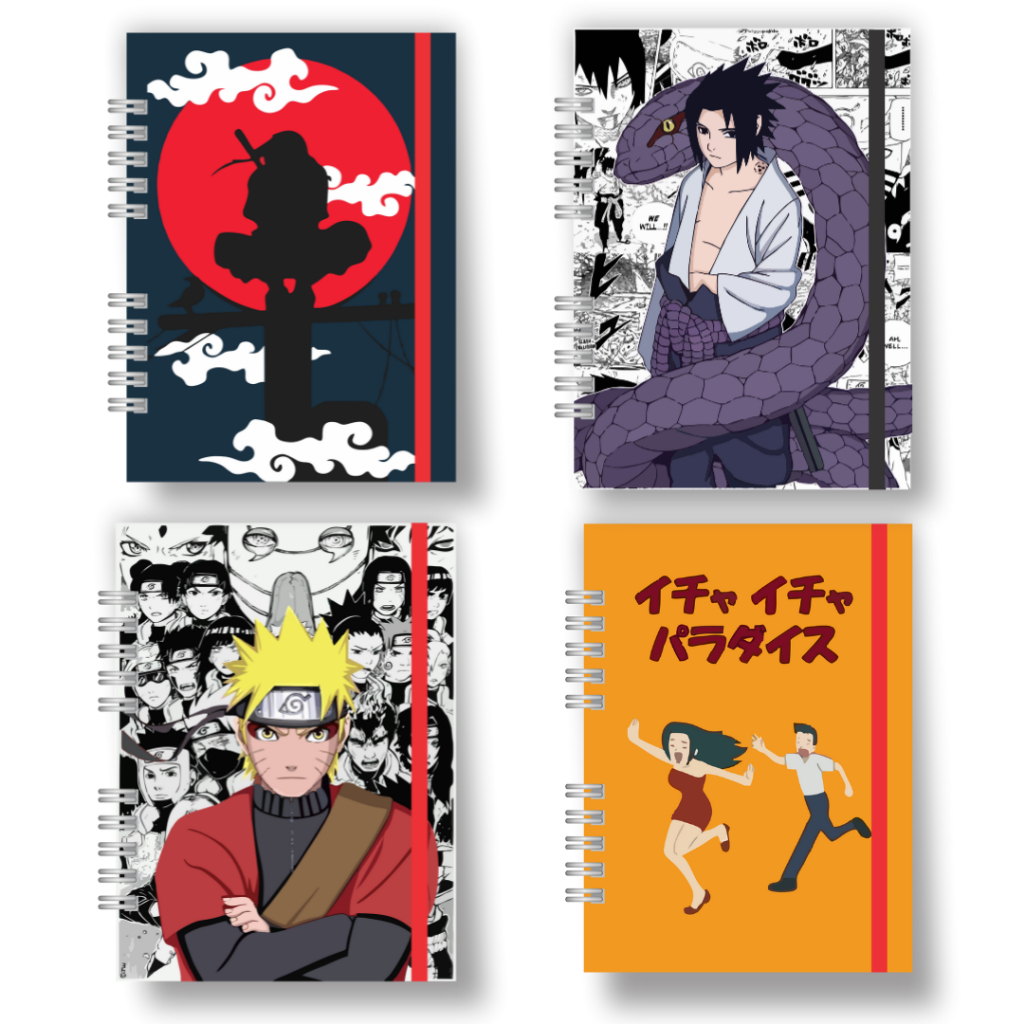 Caderno Sketchbook - Caderno Personalizado Ninja Naruto Caderno Sasuke Kakashi Itachi