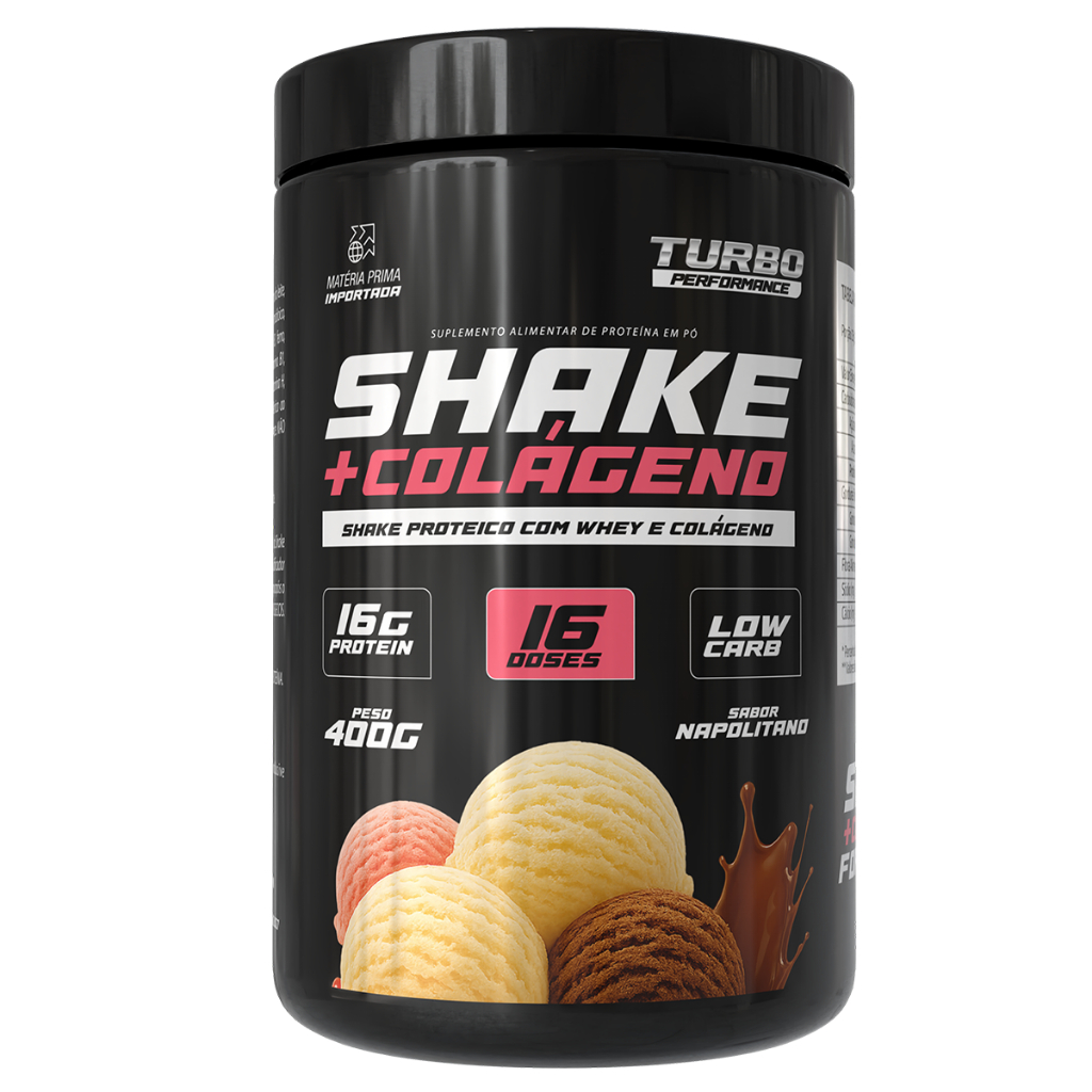 Shake Protein Substituto De Refeição Com Colágeno hidrolisado Pote 400g Turbo - Femini Whey - Whey Protein Fem