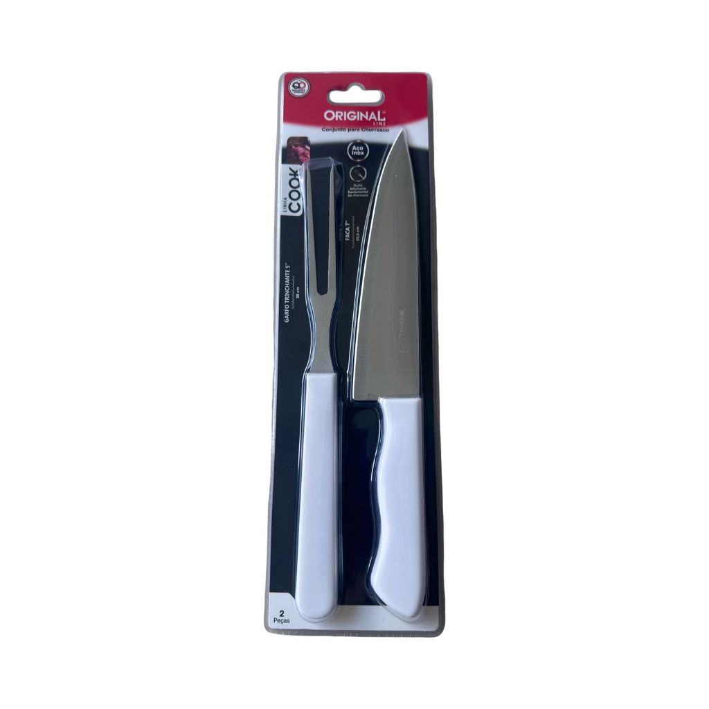 Kit Churrasco faca para churrasco, kit facas conjunto para churrasco Garfo trinchante kit carnes faca inox fac